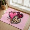 Romantic Heart Print Doormat Soft Non-Slip Indoor Outdoor Entryway Rug Love Theme Home Decor Mat Valentine's Day Welcome Carpet