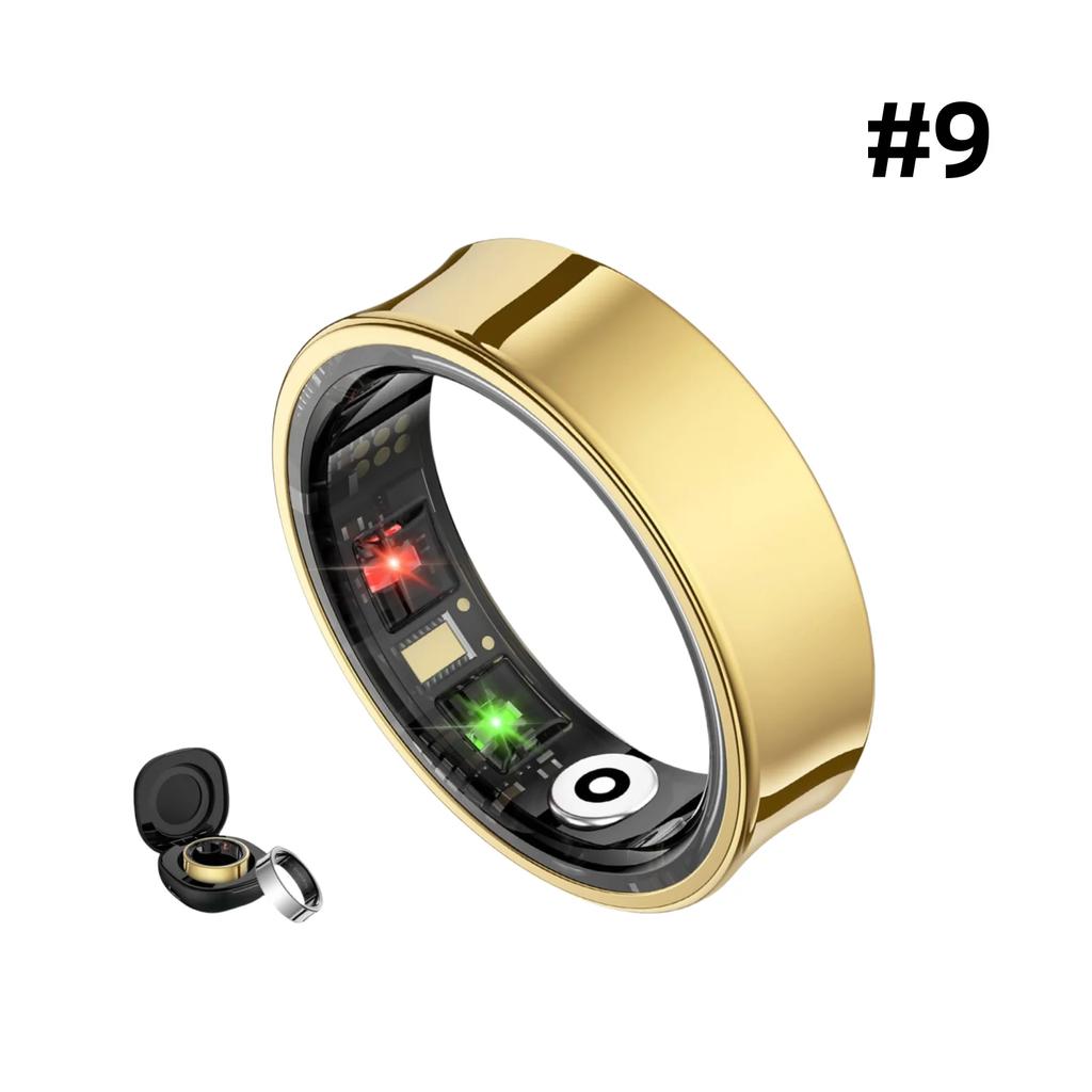 Smart Ring - Health Tracker with SPO₂/HRV/Sleep Monitor, 5ATM Waterproof & No Subscription, 7-Day Battery for Men & Women, iOS A