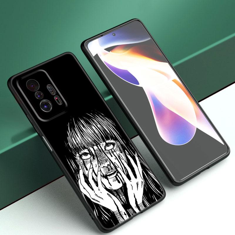 Junji Ito Terror Horror Anime Phone Case For Xiaomi Mi A2 8 9 SE Note 10 10T 11 12 Lite 9T 11T 12S 12T Pro A3 6X 12X Black Cover