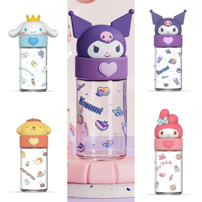 Милая стеклянная бутылка для воды Sanrio Kuromi Cinnamoroll, высококачественная кружка с мультяшной тематикой