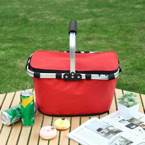 Изолированная корзина для покупок 30 л, большая вместимость, охлаждающая корзина, складная корзина для пикника, термоохлаждающая