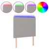 VidaXL LED Headboard Bedroom Furniture Single Bed Accessory Headboard Bed Frame Interior Light Grey 3122118