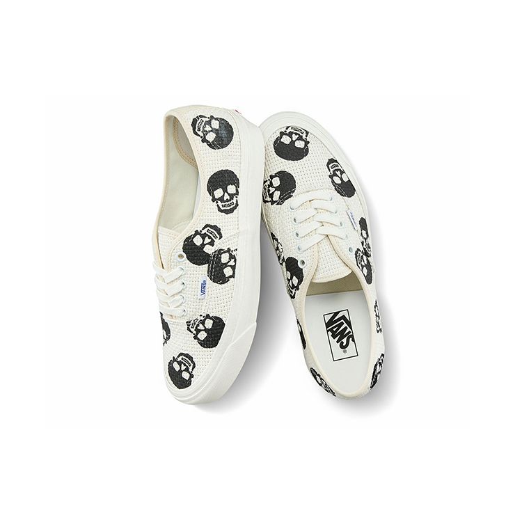 Vans Кроссовки унисекс Authentic 44 DX Anaheim Factory — рукоделие с черепом, белые, черные VN0A54F29GN