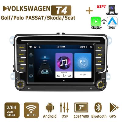 2Din автомобильный радиоприемник Android для Volkswagen Golf 5 6 Polo Passat B6 B7 Jetta Caddy Touran универсальный мультимедиа Carplay навигация GPS 2+64 ГБ