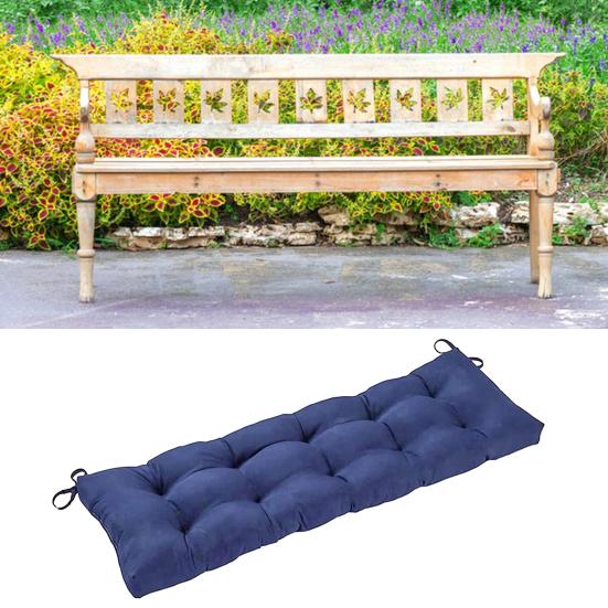 90x50CM Outdoor Bench Cushion Cotton High Elastic Non-slip Rectangle Solid Color Soft Thicken Lounger Garden Patio Furniture Seat Mat Pad Cover