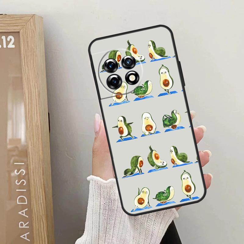 Avocado Yoga Funny Pattern Case For OnePlus 10T 10R 12R 9R 8T 12 11 9 10 Pro Nord CE 2 3 Lite CE4 2T N10 N20 N30 Cover