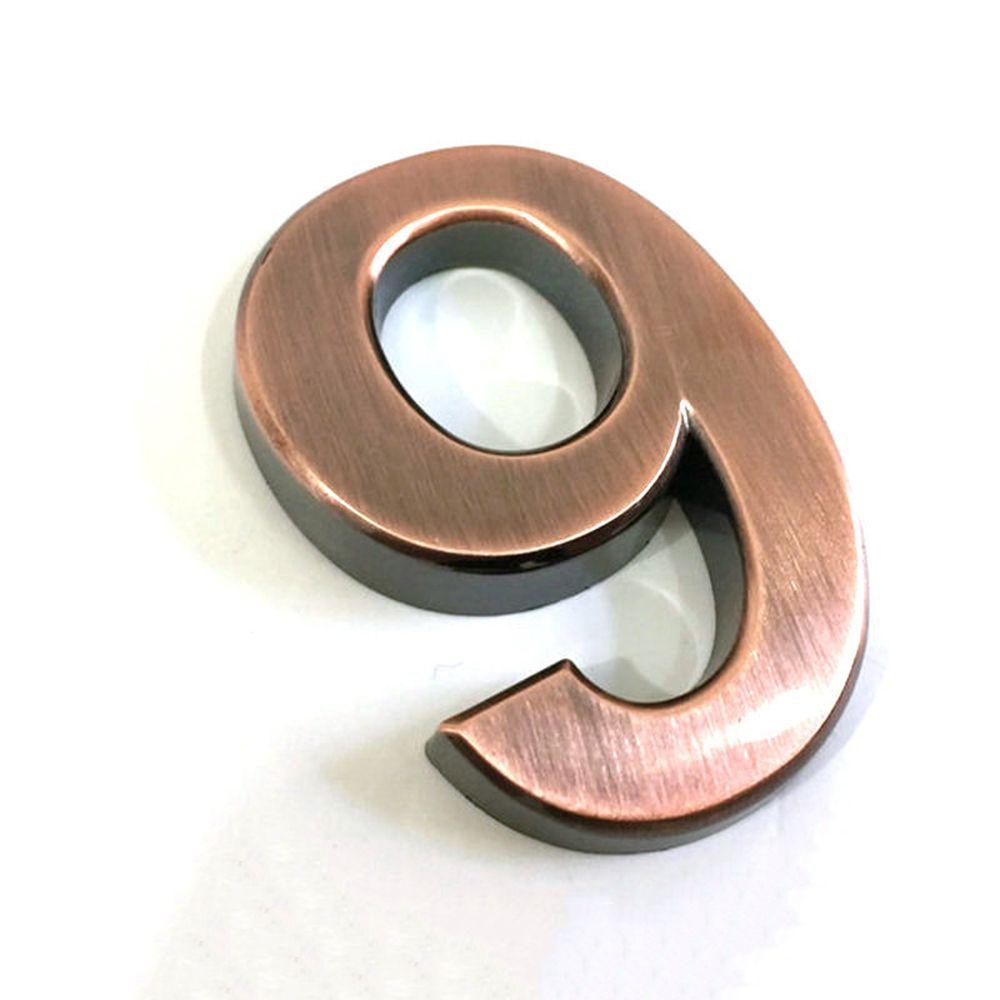 1 PC 0-9 Bronze Self-adhesive Numeral  Address Sign Door Plates Room Number Digits Sticker