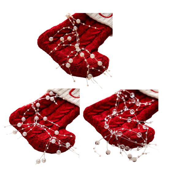 Christmas Tree Pendant DIY Hanging Ornament Festive Atmosphere Bead Strings for Xmas Tree Decoration Party Decor