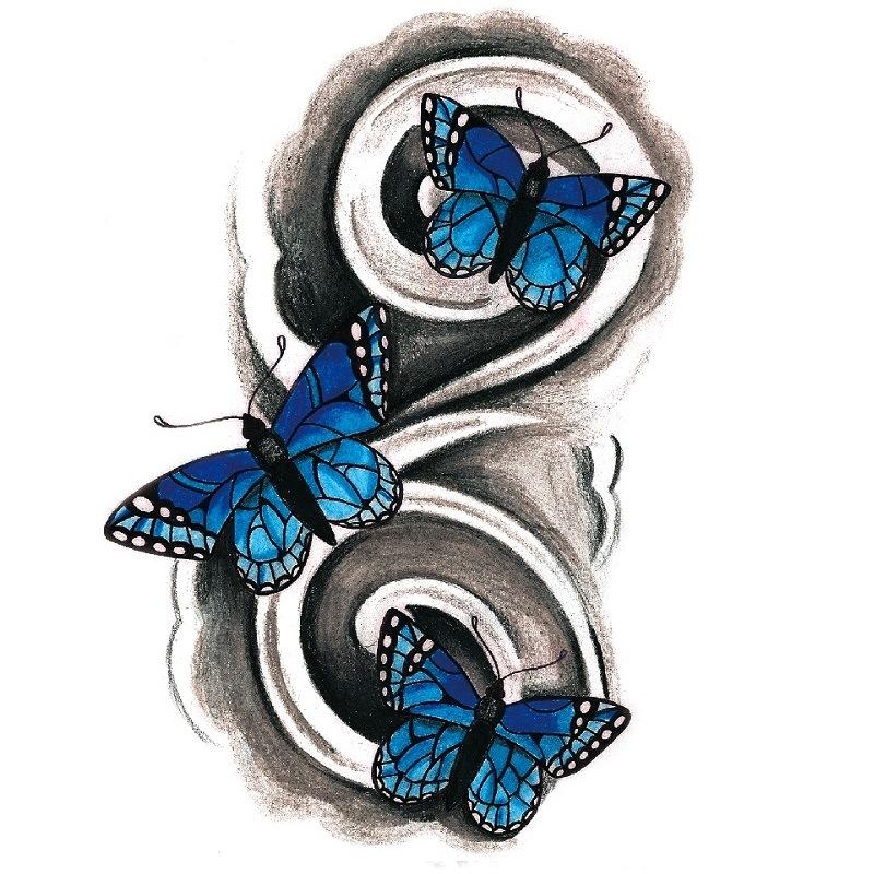 Наклейка на татуировку на руку с цветком, крылья ангела, череп, ветер, набор для переноса на воду, водонепроницаемая наклейка на татуировку