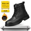 Men's High-Top Waterproof Winter Safety Shoes - Anti-Smash, Anti-Puncture, Velvet & Cotton Lined