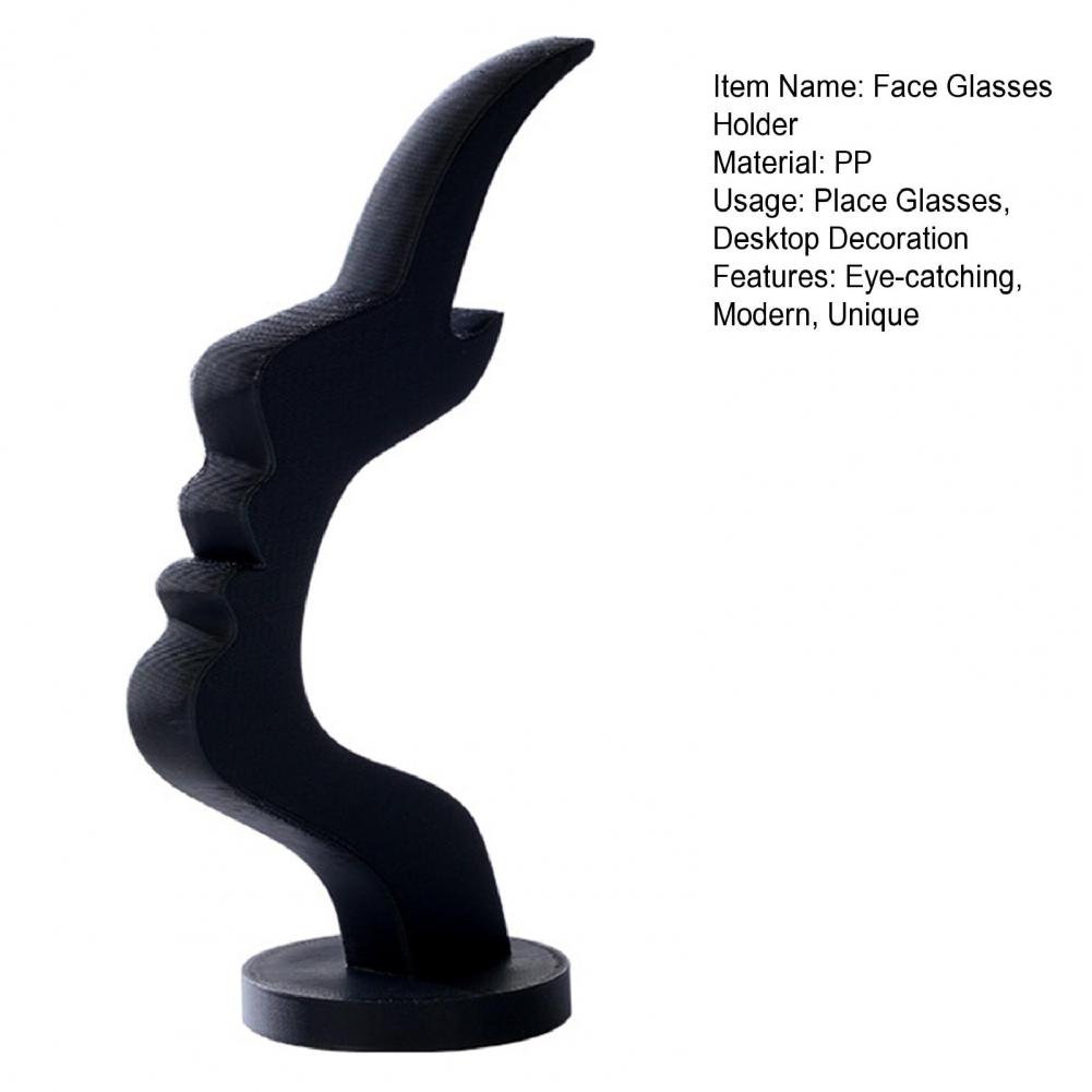 14cm Face Shaped Glass Holder Abstract Side Face Sunglasses Display Rack 3D Printed Desktop Storage Organizer For Home Office