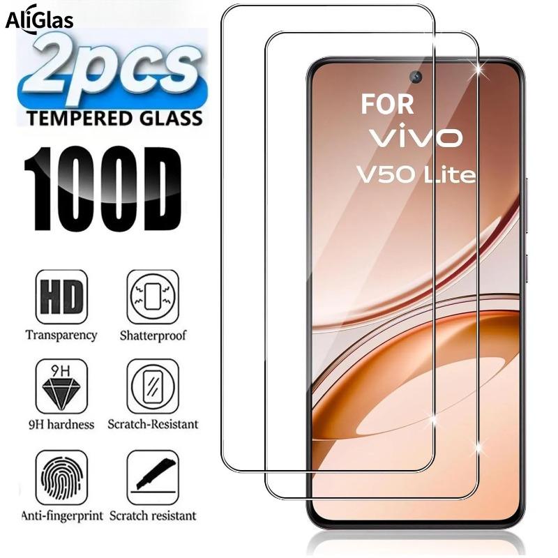 2 шт. Премиальное закаленное стекло для VIVO V50 Lite Защитная пленка для экрана для Vivo V30 40 SE 50 Lite 60 Lite Пленка для легкой установки