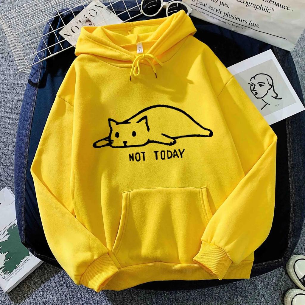 Autumn Winter Cat Print Hoodie Sweatshirt Unisex Couples Fashion Versatile Clothing Full Sleeve Other Styles from Mainland