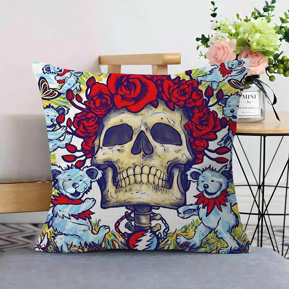 Горячая Рок-группа G-Grateful Dead Наволочки Мультяшные Декоративные для Дивана Домашние Двусторонние Печать Короткий Плюш Милые Наволочки