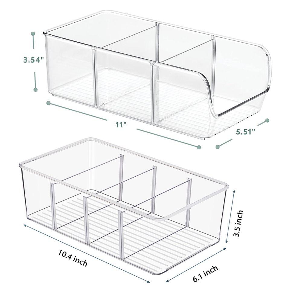 Clear Plastic Spice Packet Rack Clear Display Containers Durable Pantry Organization Fridge