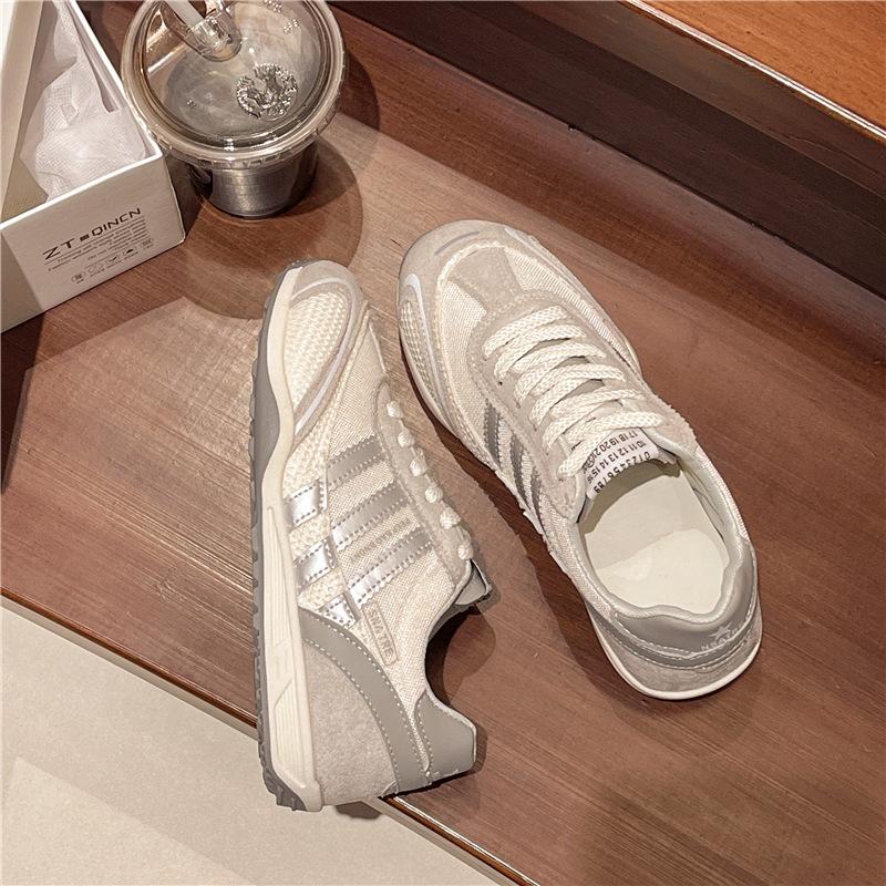 Популярные летние тонкие немецкие тренировочные кроссовки для интернет-знаменитостей, женские, 2025 новинка, повседневные спортивные кроссовки, мягкая подошва, светло-красные кроссовки Форреста Гампа