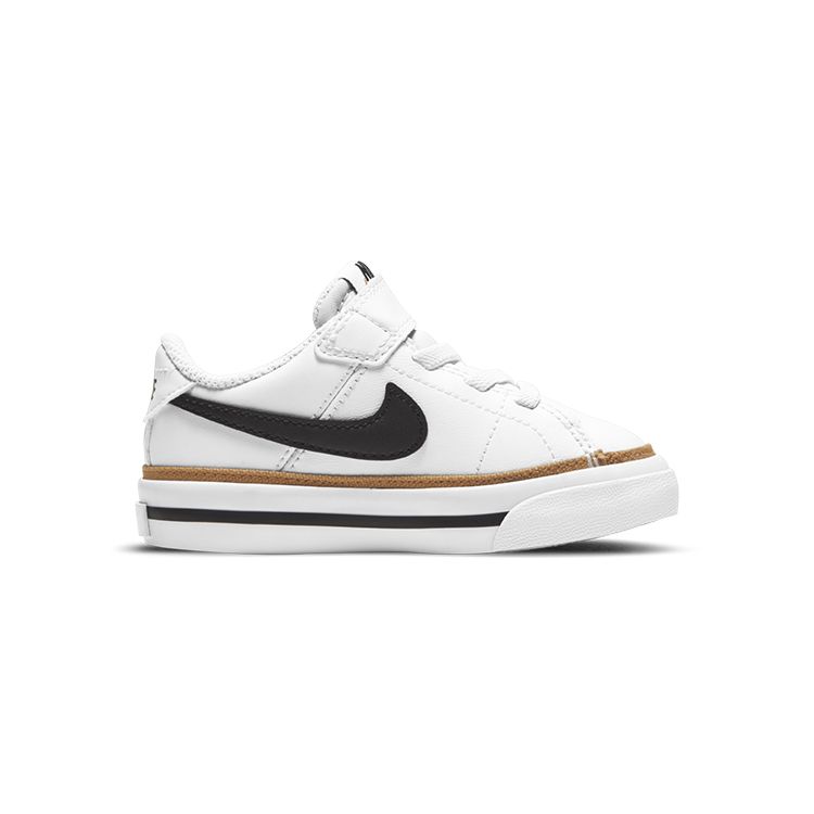 Nike Детские кроссовки Court Legacy TD White Desert Ochre Gum-Light-Brown Black DA5382-102