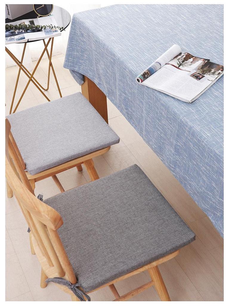 Летняя хлопково-льняная подушка для стула для общежитий, домов, офисов и табуретов