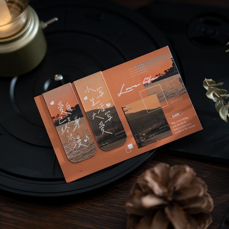 2/4/5 шт./набор Китайская ретро закладка Бамбук Лотос Журавль Пейзаж Закладка для подарка учителю Винтажная эстетическая магнитная закладка