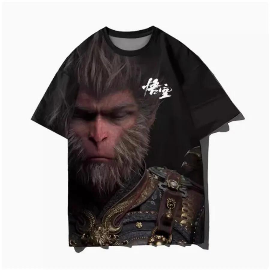 Футболки WuKong Game 3D Print Streetwear Мужская Женская мода Oversize футболка с коротким рукавом Детские футболки Топы Мужская одежда