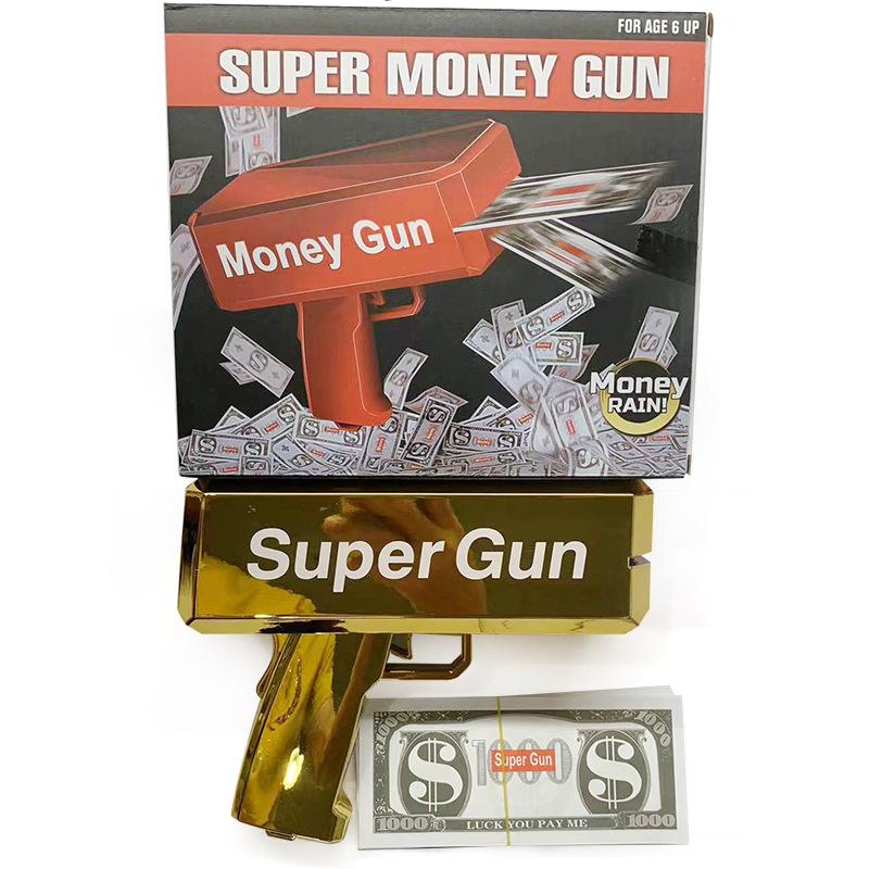 Уникальная игрушка-денежный пистолет для вечеринок и свадеб - стреляет купюрами долларов США