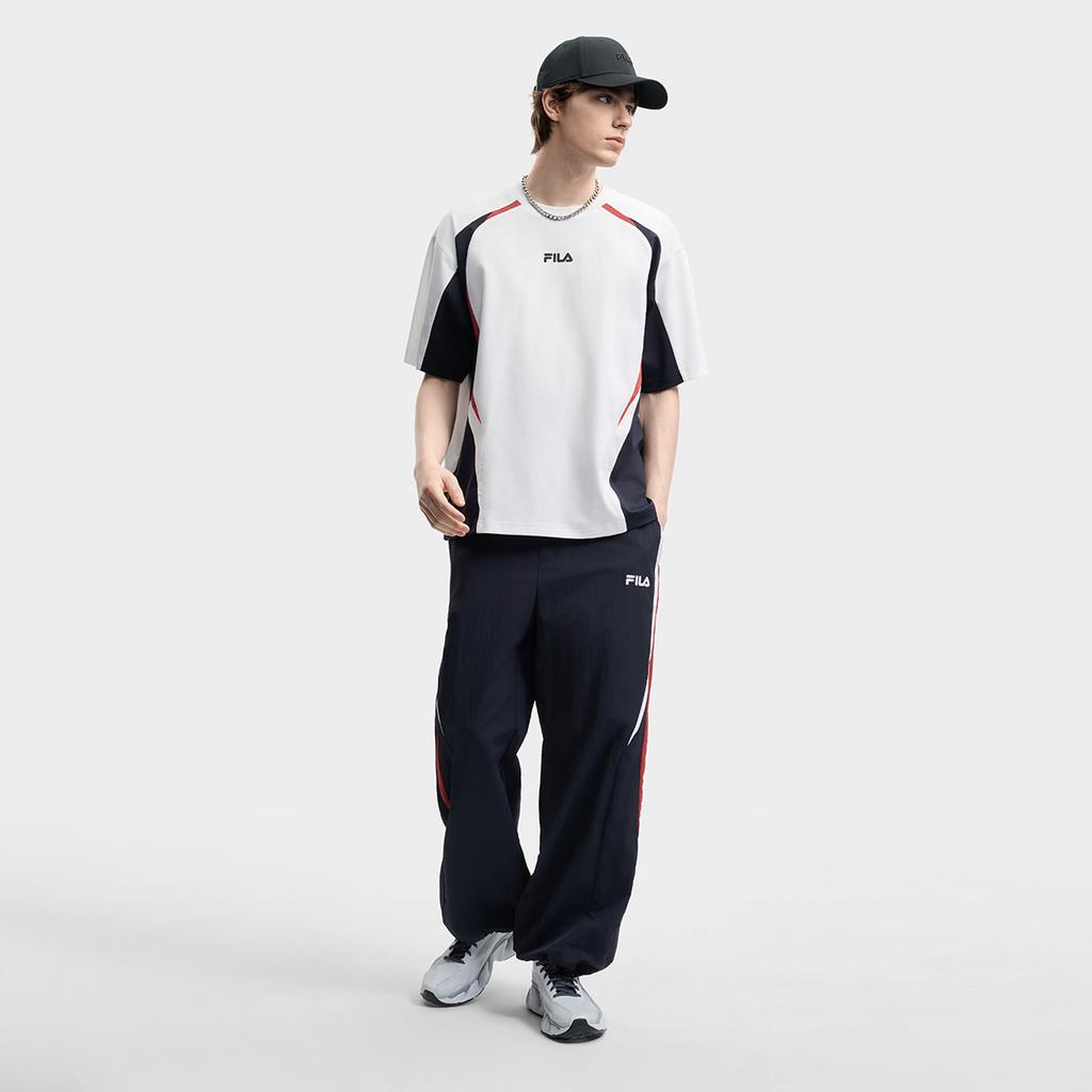 Fila Оригинальный Модный Тренд Классический Ретро Спортивный Удобный Универсальный Свободный Плетение Повседневные Брюки Мужские низ Легендарный-Синий F11M629804FNV