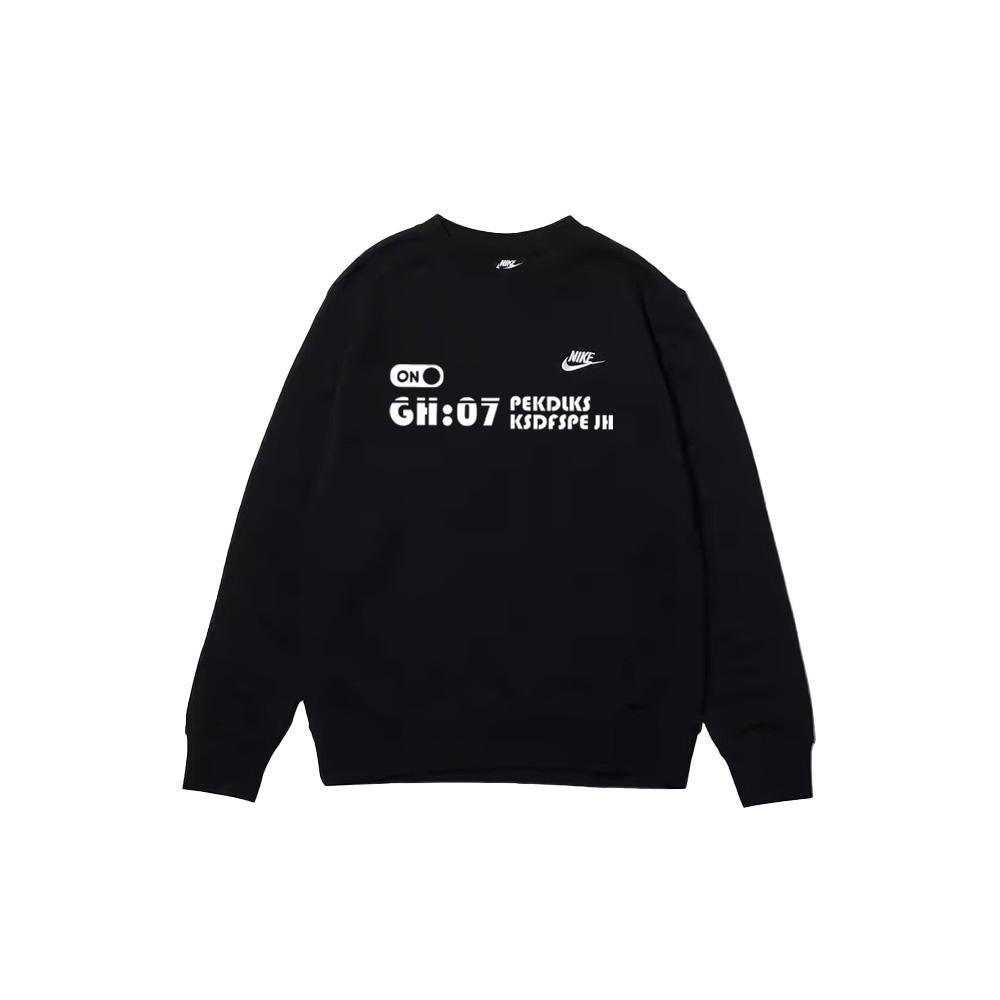 Nike Настраиваемая уличная дышащая толстовка с круглым вырезом и художественным дизайном, для городской езды, универсальная, с логотипом в виде букв BV2667-010(TEAM1061-26-30)