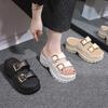 Thick Soled Slippers Women's Increased Summer Casual Outer Wear Sponge Cake Sandals Slippers