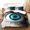 Комплект постельного белья Hip Hop Worldeater Galaxy Eye Watercolor Artistic Eye, комплект из трех предметов, мультяшный аниме-комплект для взрослых и детей, пододеяльник