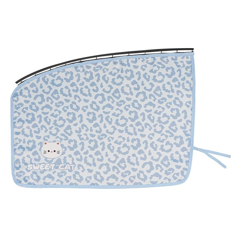 Embedded cartoon car curtains cartoon leopard print cat car sunscreen heat insulation sunshade creative sunshade