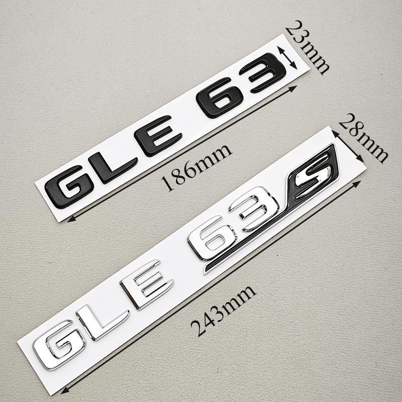Car Sticker GLE63 GLE63S Letters Logo Rear Trunk Emblem Decals Mercedes-Benz AMG W167 C167 Auto Accessories BQ7