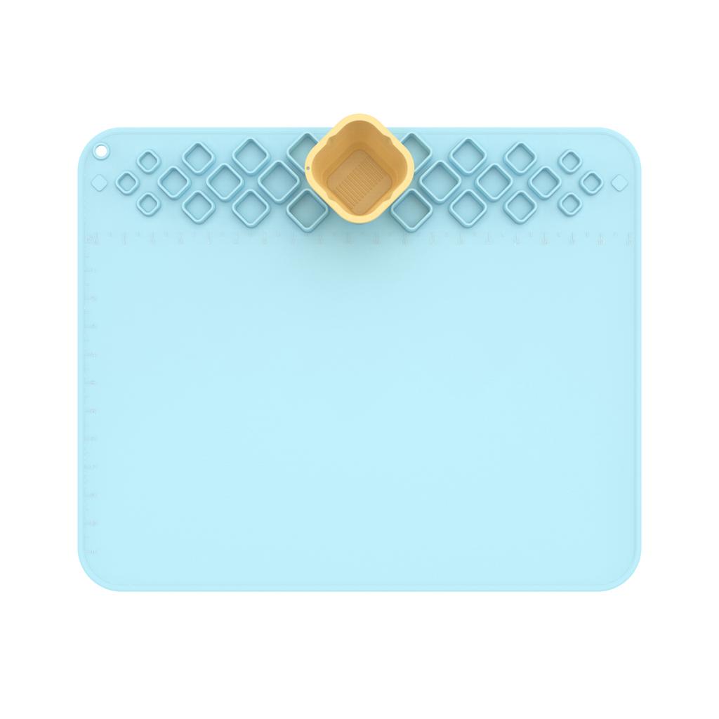 Kid Color Craft Educational Silicone Drawing Mat Washable Easy Clean Non-sticky Graffiti Reuse Pad Non Slip Painting Palette Cup