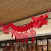Баннер Лунный Новый год Китайский Новый год Домашнее украшение Гирлянда Настенный подвес Полый вымпел Декор для вечеринки