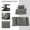 eardop PE Wicker Rattan Chair w/ Thick Cushions 4 Legs Outdoor Seat Egg Garden