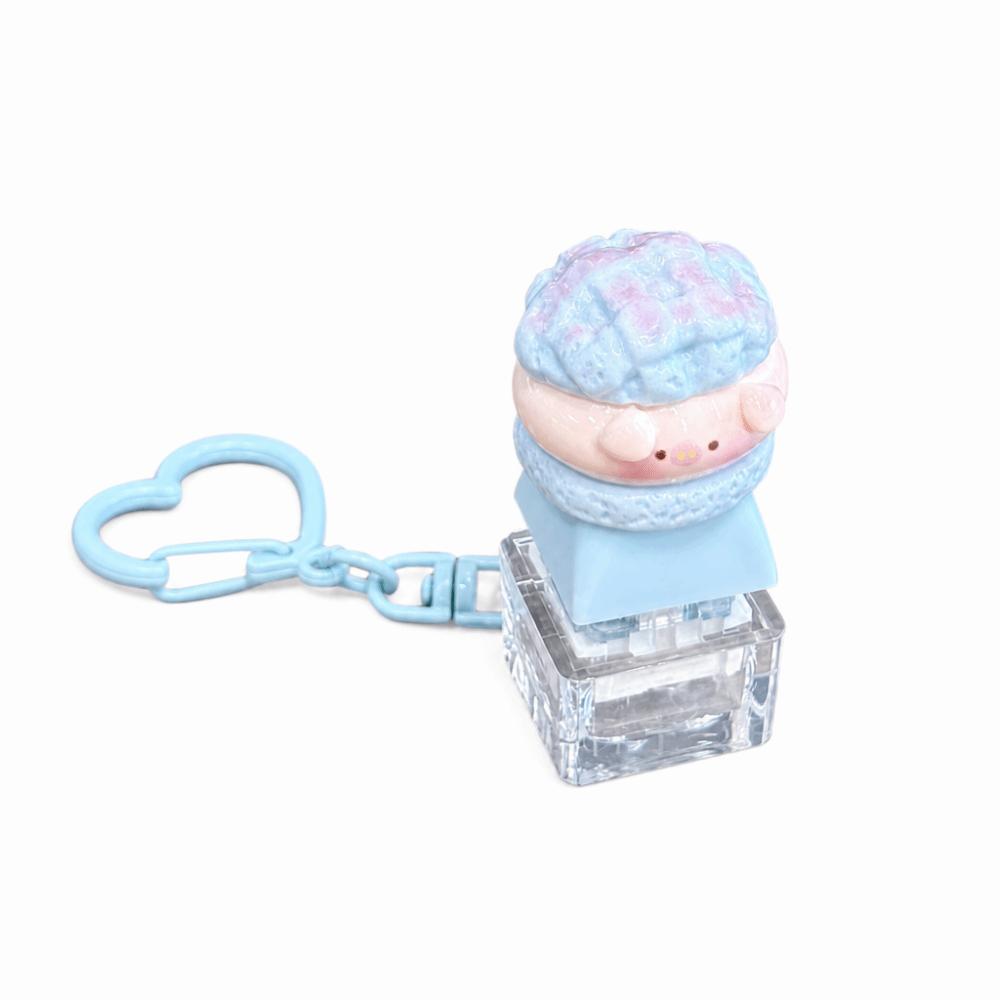 DIY Keyboard Finger Keyboard Cap Cartoon Clicker Toy New Fidget Keychain Relief Stress