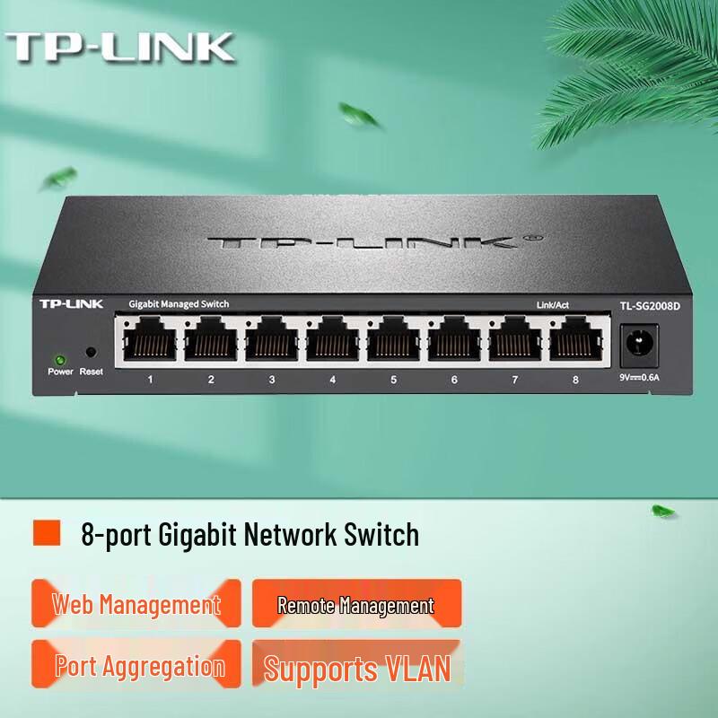 TP-Link TL-SG2008D 8-Port Gigabit Smart Managed Switch
