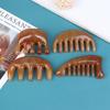 1×Natural Ox Horn Pocket Comb Wide Toothed Comb Spa Massage Brush Hair Care Tool