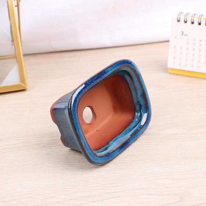 Горшок для цветов бонсай в китайском стиле, вентилируемый, фиолетовый песок, керамический горшок для растений