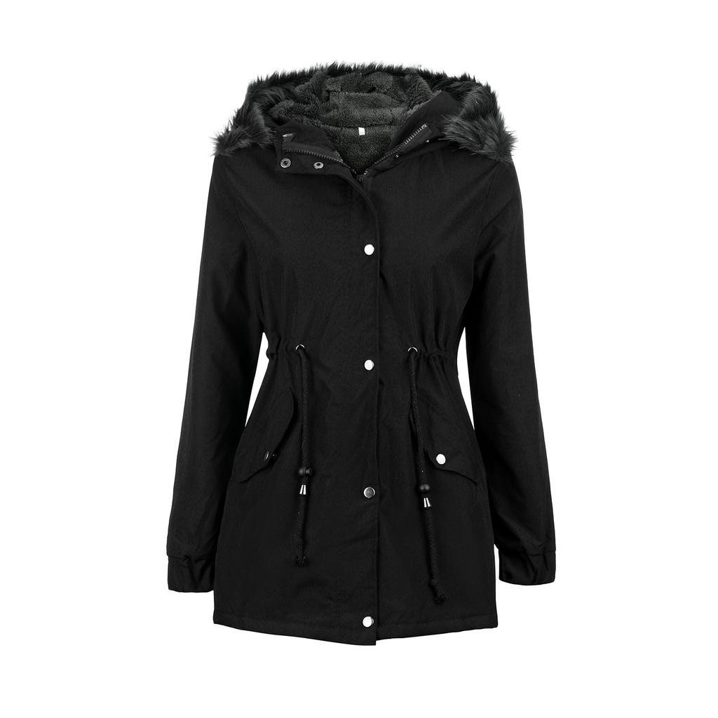 Ladies   Coat Womens Winter Warm Thick Long Jacket Hooded Overcoat