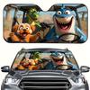 1Pcs Playful Design Sun Shade For Car Windshield, With 4 Free Suction Cups, Easy Installation