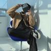 Мужской свободный вязаный кардиган в корейском стиле - коллекция осень/зима 2024 года