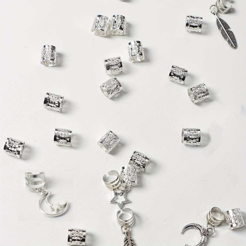 26pcs Dread Locks Hollow Out Hair Ring Metal Cuff Clips Hair Braid Tubes for Braids