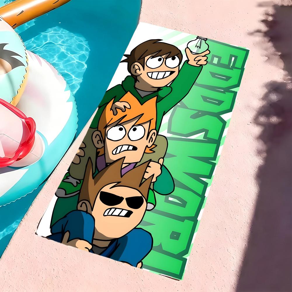 E-Eddsworld-S Полотенце Микрофибра Пляжное Полотенце, Быстросохнущее, Без Песка, Ультратонкое Волокно, Супер Мягкое.