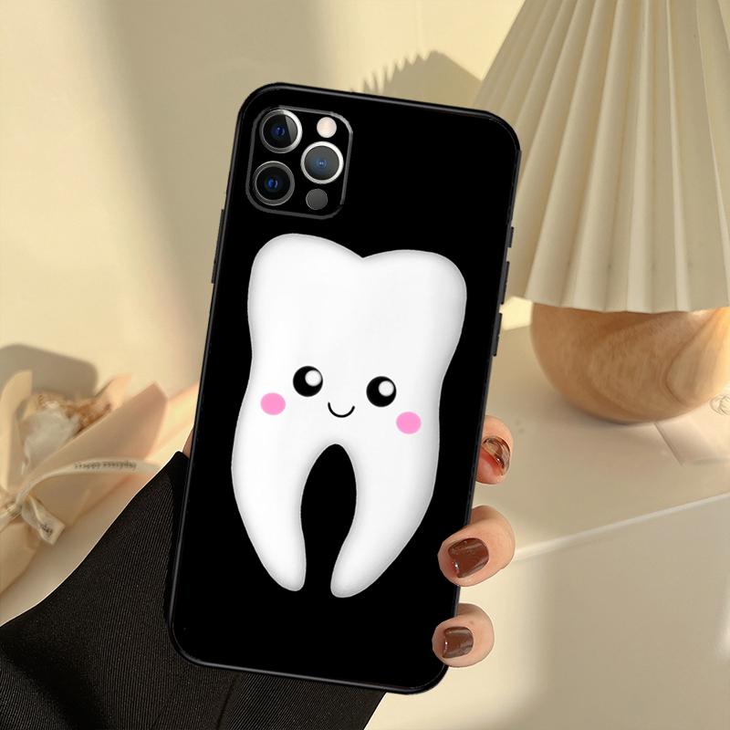 Чехол с рисунком зуба для стоматолога для iPhone 11 12 13 14 15 16 Pro Max Чехол для iPhone 13 12 Mini XR X XS Max Plus