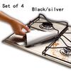 4PCS Aluminum Foil Gas Stove Burner Cover Protector Liner Clean Mat Pad