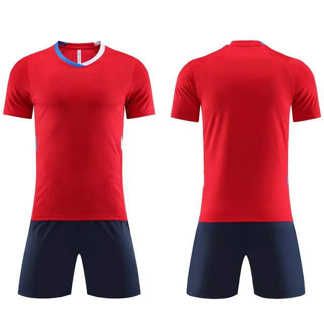 Мужской футбольный комплект из 100% полиэфирного волокна, дышащая ткань, профессиональная пустая спортивная одежда на заказ, удобный футбольный костюмNike