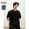 Мужская черная повседневная футболка GXG с коротким рукавом и рукавом реглан