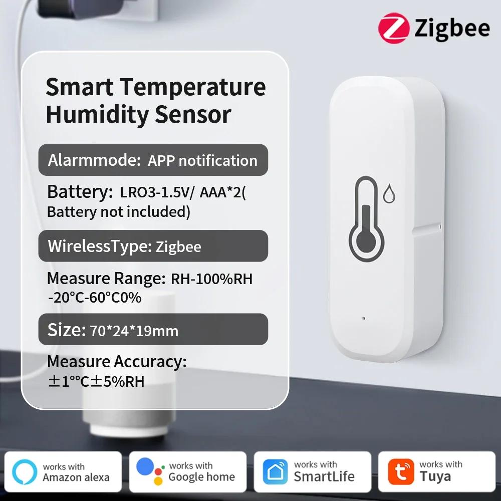 Tuya WiFi/Zigbee Temperature And Humidity Sensor App Control Indoor Thermometer Monitor Home Automation Works With Alexa Google