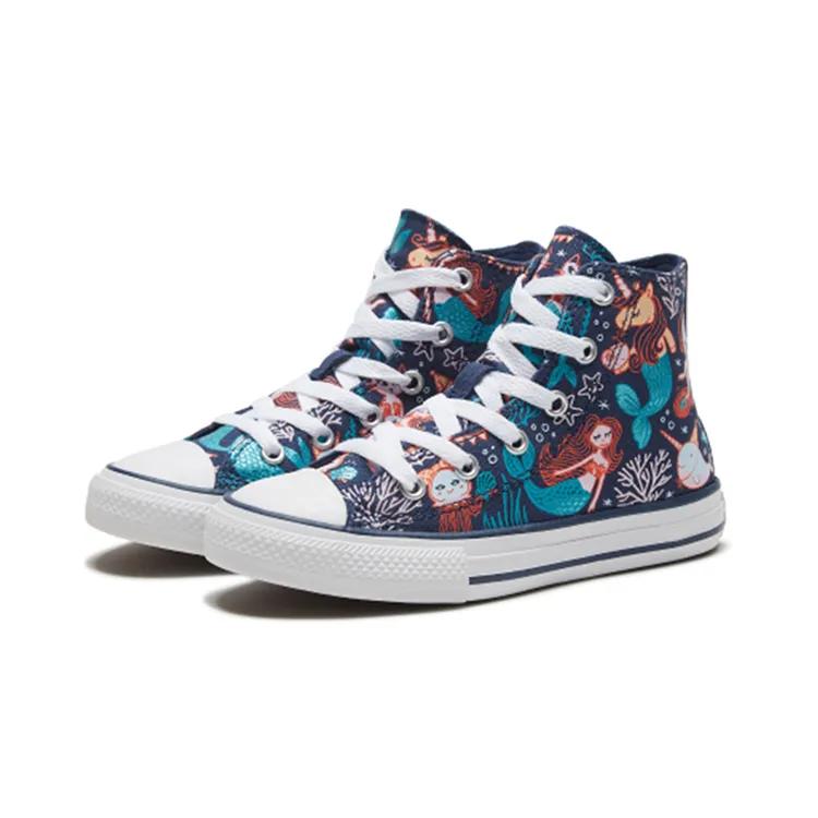 Converse All Star Comfortable Cushioning Abrasion Resistant High top Kids Canvas Shoes Blue Unisex (Unisex) Kids' Canvas Shoes