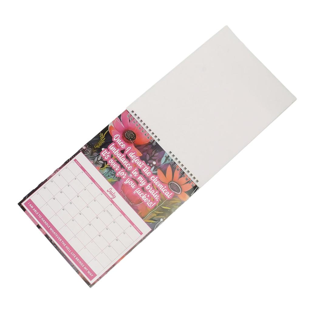 2024 Настольный календарь Многоцелевой инновационный веселый плотный бумажный ежемесячный календарь психического здоровья Маленький настольный календарь